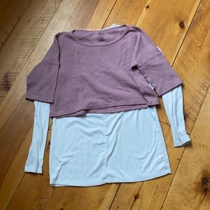 Two piece Everly gray nursing tops